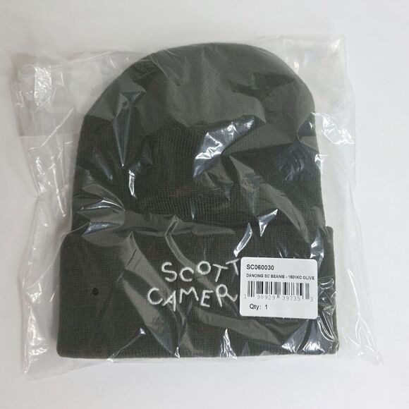 Scotty Cameron Olive Dancing "Scotty Cameron" Beanie Logo Knit Hat - NEW - Picture 2 of 5
